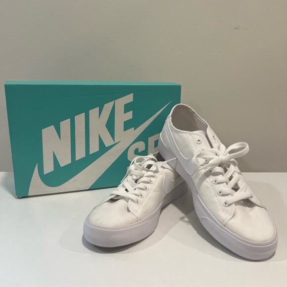 NWT Nike SB Blazer Court White/White Size 10 - Picture 2 of 8